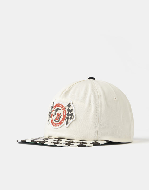 Brixton x Goodyear Speedway Snapback Cap - Off White
