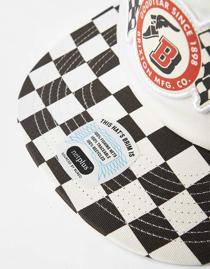 Brixton x Goodyear Speedway Snapback Cap - Off White