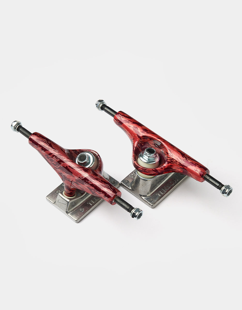 Tensor Alum Skateboard Trucks - Camo Red/Raw (Pair)