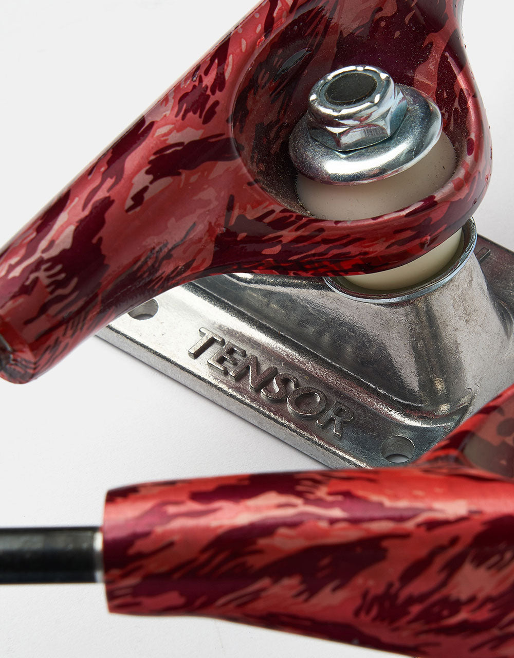 Tensor Alum Skateboard Trucks - Camo Red/Raw (Pair)