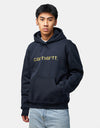 Carhartt WIP Hooded Carhartt Sweat - Deep Night/Gentle Green