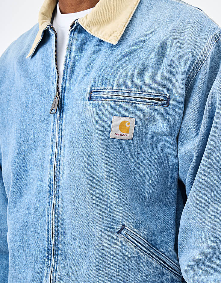 Carhartt WIP OG Detroit Jacket - Blue/Dusty H Brown (Burst Washed)