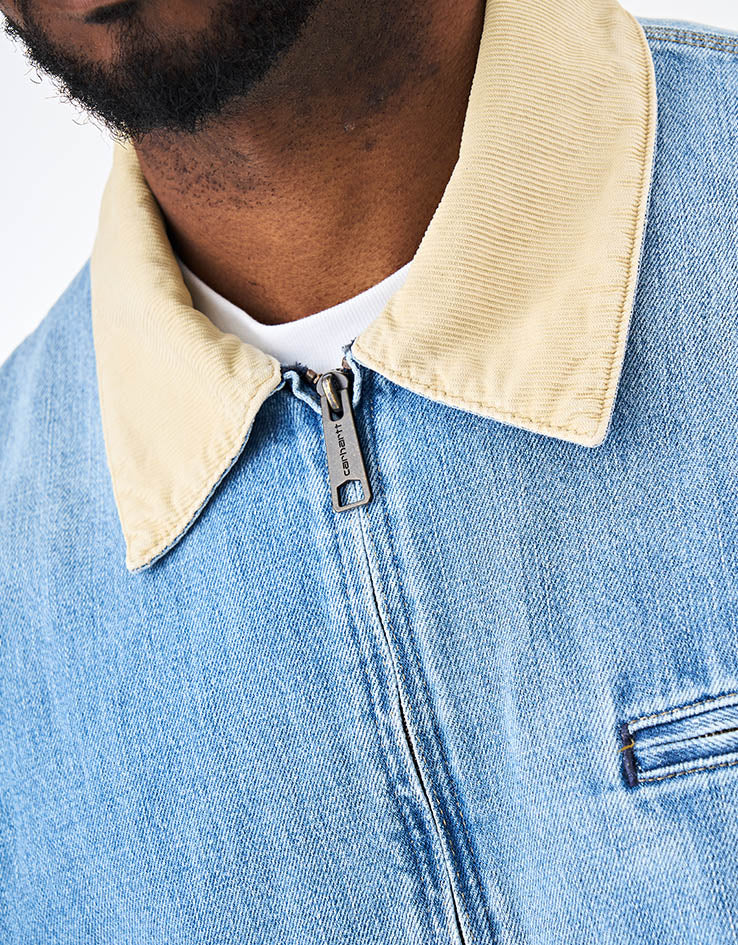 Carhartt WIP OG Detroit Jacket - Blue/Dusty H Brown (Burst Washed)