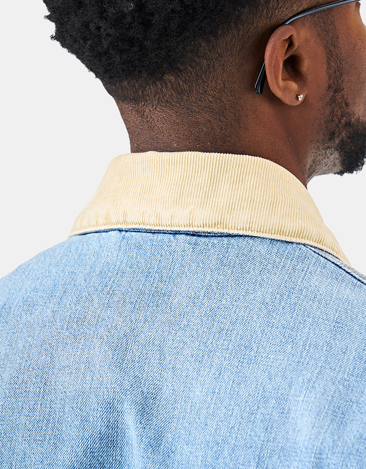 Carhartt WIP OG Detroit Jacket - Blue/Dusty H Brown (Burst Washed)