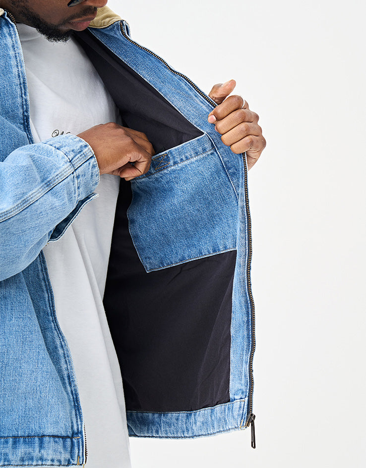 Carhartt WIP OG Detroit Jacket - Blue/Dusty H Brown (Burst Washed)