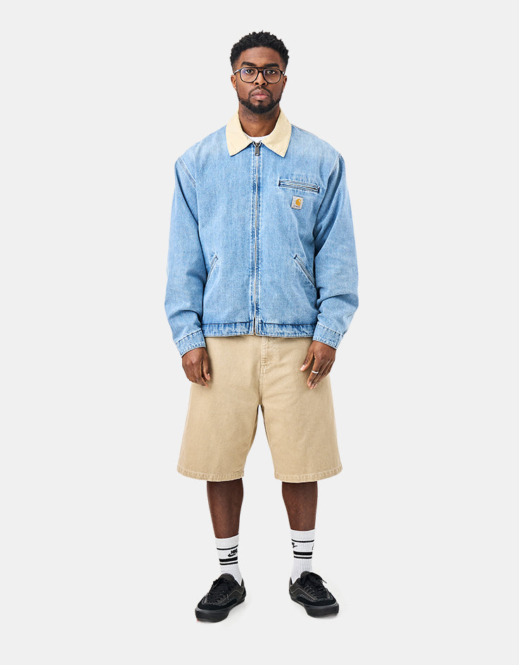 Carhartt WIP OG Detroit Jacket - Blue/Dusty H Brown (Burst Washed)