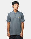 Carhartt WIP S/S Chase Pique Polo - Cozy Blue/Gold