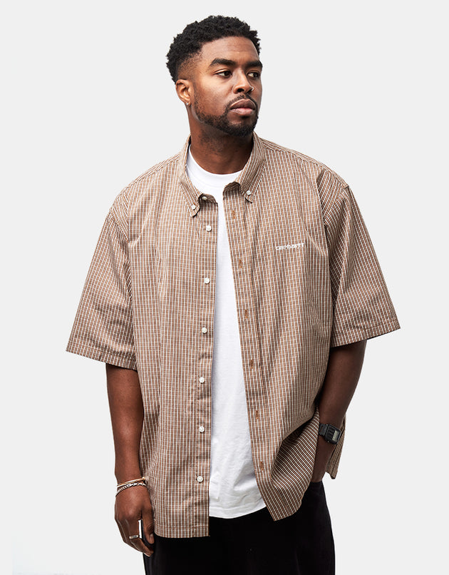 Carhartt WIP S/S Groff Shirt - Groff Check/Hamilton Brown