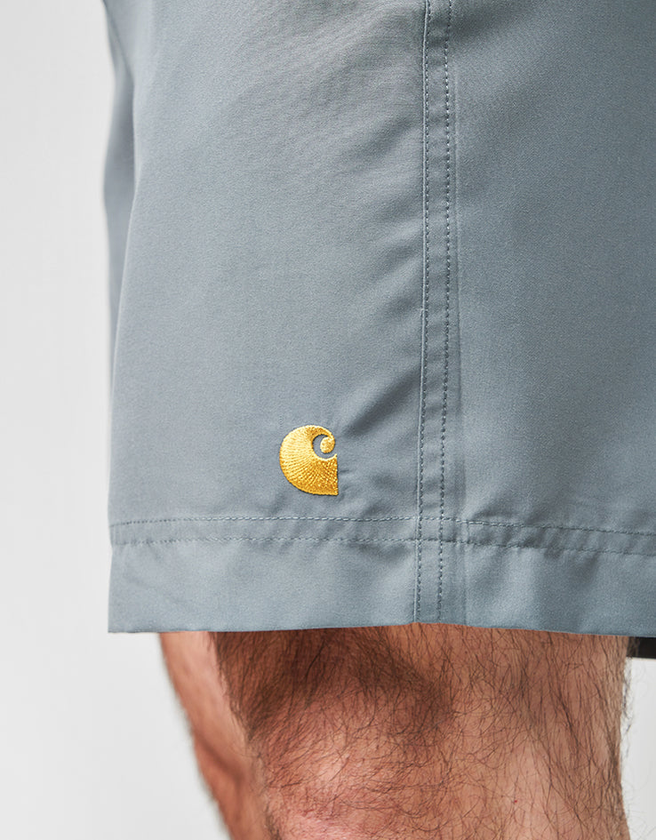 Carhartt WIP Chase Swim Trunks - Velvet Green/Gold