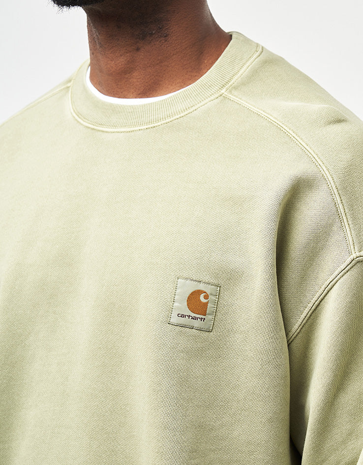 Carhartt WIP Nelson Sweat - Gentle Green (Garment Dyed)