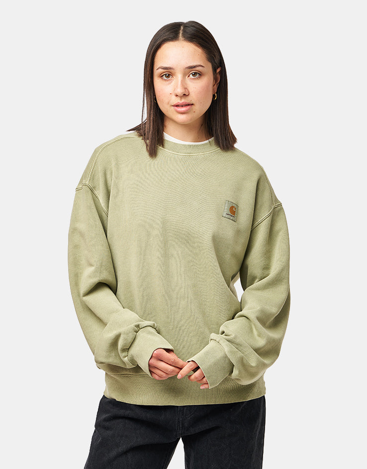 Carhartt WIP Nelson Sweat - Gentle Green (Garment Dyed)