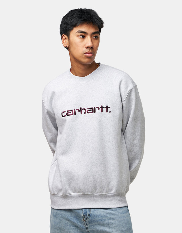 Carhartt WIP Carhartt Sweat - Ash Heather/Cozy Purple