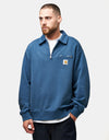 Carhartt WIP Half Zip Detroit Sweat - Blue River (Stone Washed)