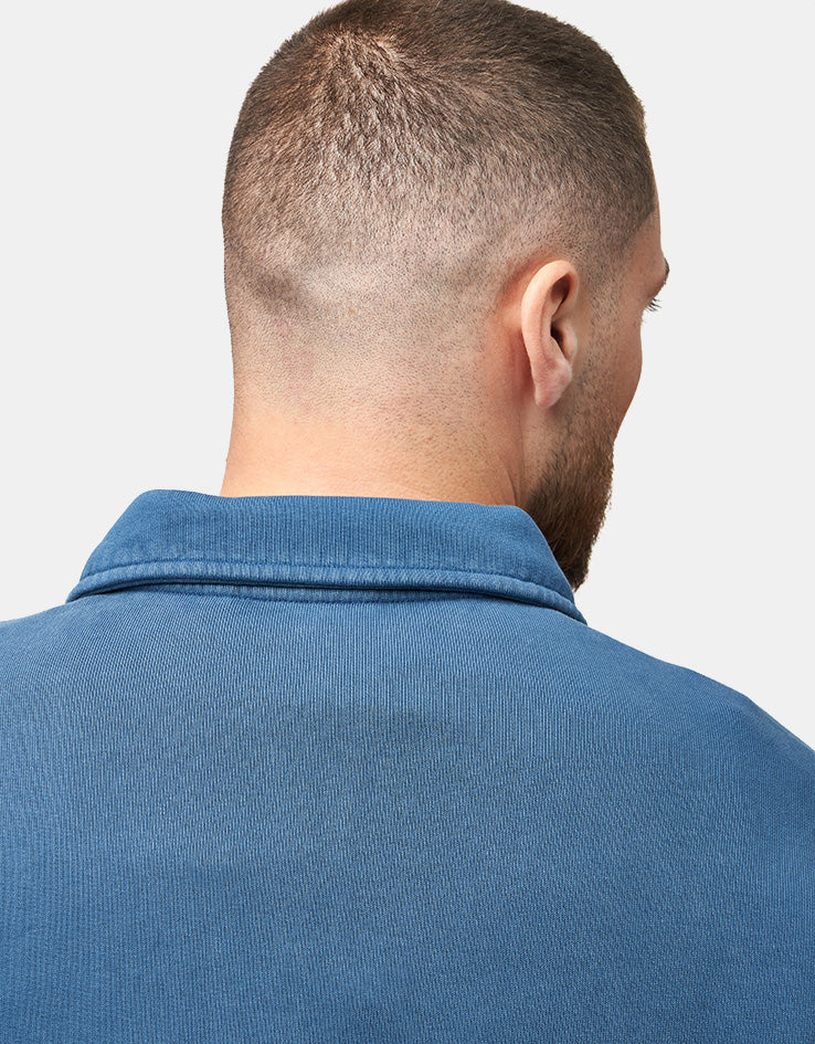 Carhartt WIP Half Zip Detroit Sweat - Blue River (Stone Washed)