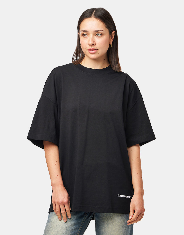 Carhartt WIP S/S Link Script T-Shirt - Black/White