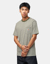 Carhartt WIP S/S Ezra Pocket T-Shirt - Ezra Stripe/Leaf/Wax