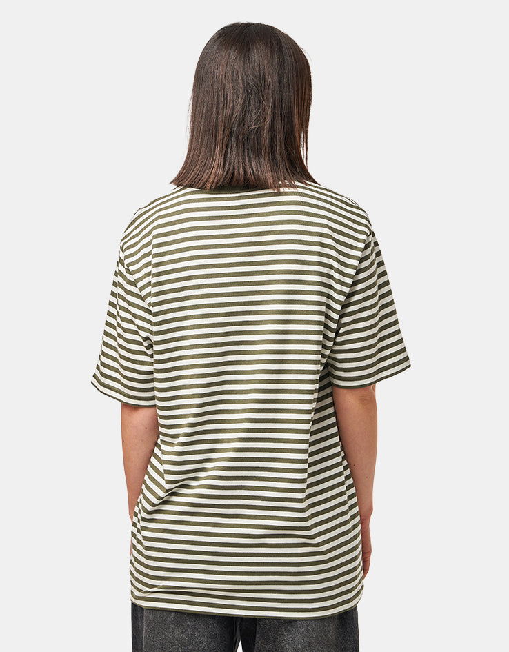 Carhartt WIP S/S Ezra Pocket T-Shirt - Ezra Stripe/Leaf/Wax