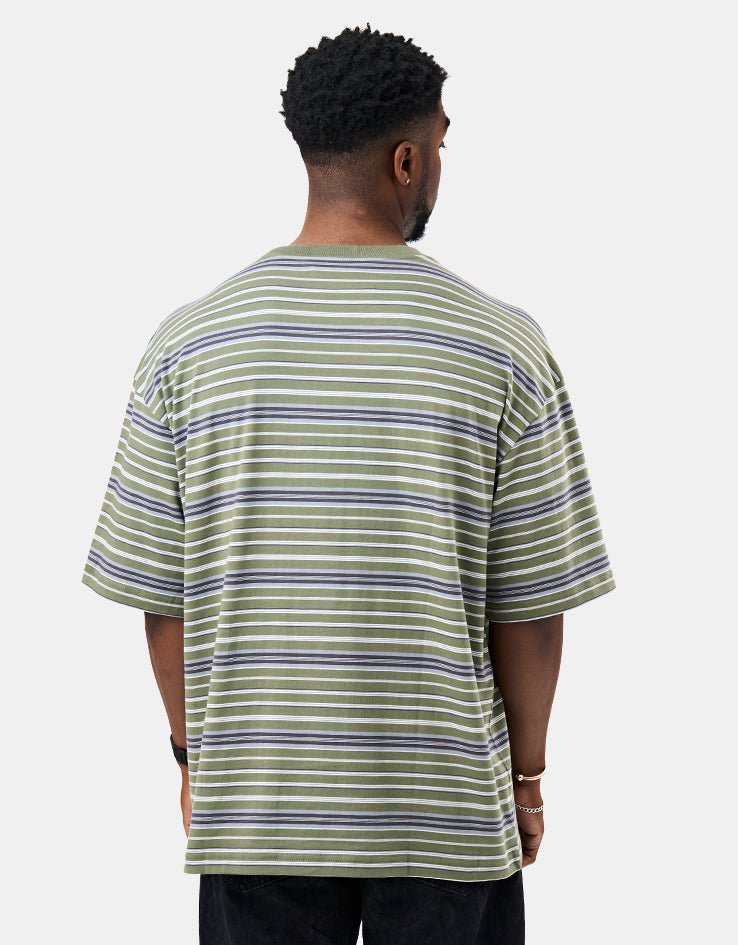 Carhartt WIP S/S Zane T-Shirt - Zane Stripe/Dollar Green