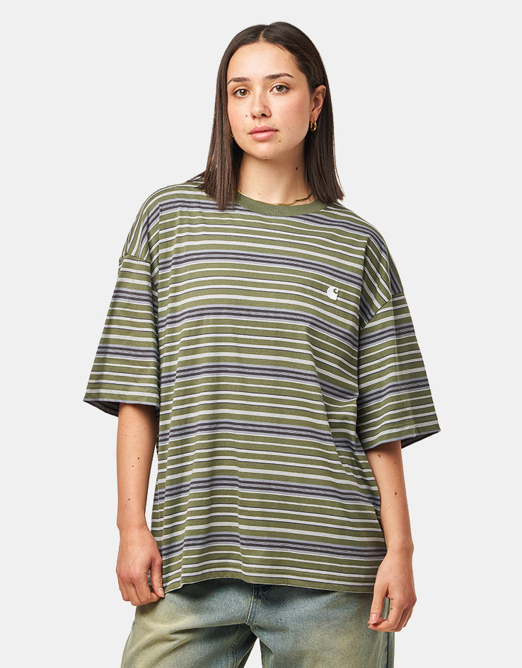 Carhartt WIP S/S Zane T-Shirt - Zane Stripe/Dollar Green