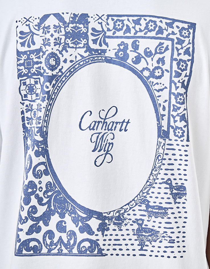 Carhartt WIP S/S Vestige T-Shirt - White (Stone Washed)