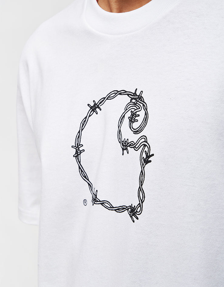 Carhartt WIP S/S Barbwire C T-Shirt - White