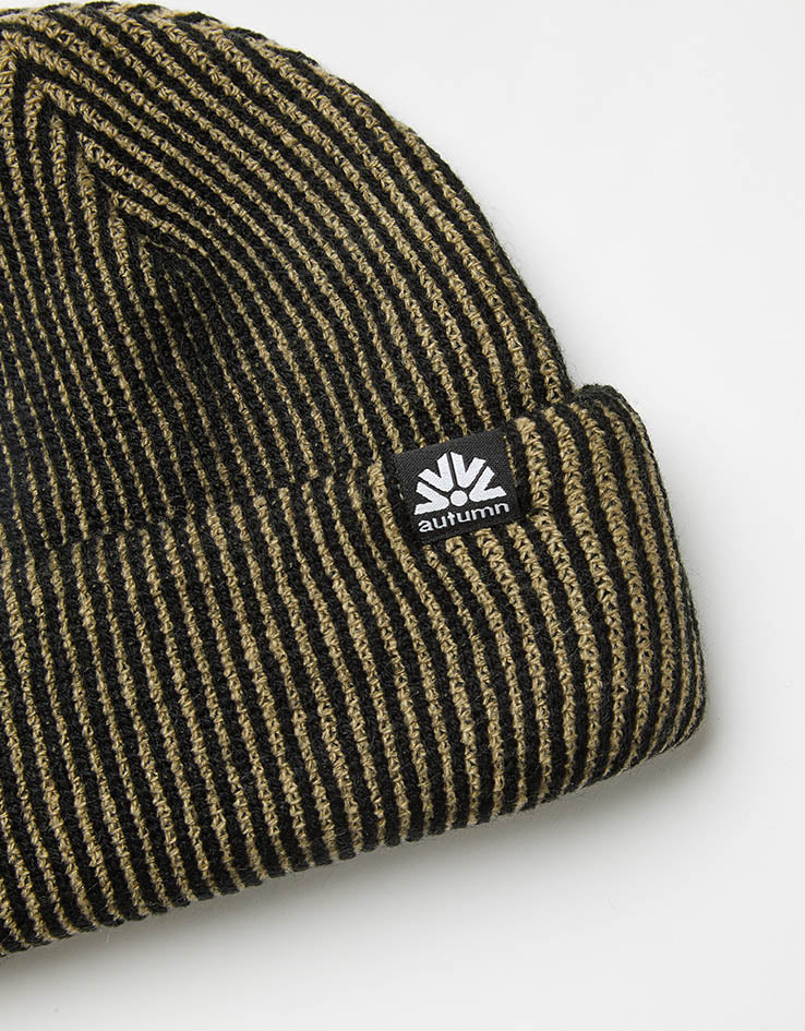 Autumn Cord Double Roll Beanie - Chinchilla