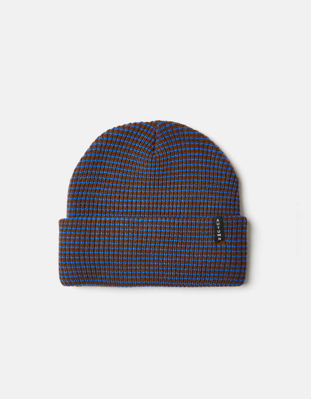 Autumn Stripe Beanie - Brown