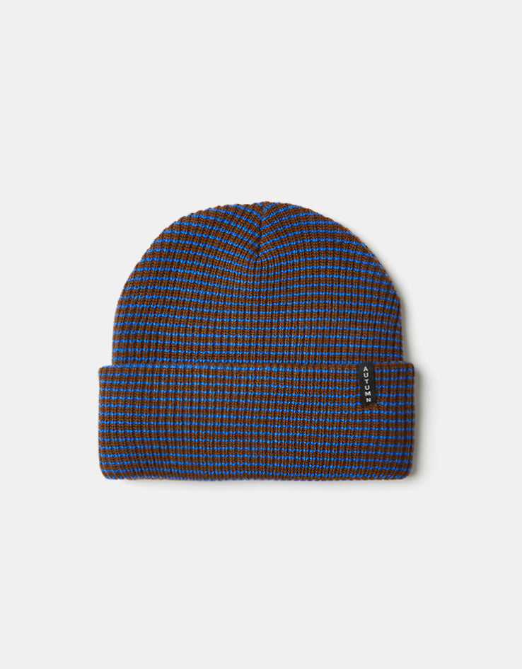 Autumn Stripe Beanie - Brown