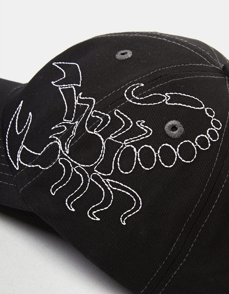 Butter Goods Scorpion 6 Panel Cap - Black