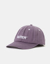 Butter Goods Rounded Logo 6 Panel Cap - Washed Eggplant