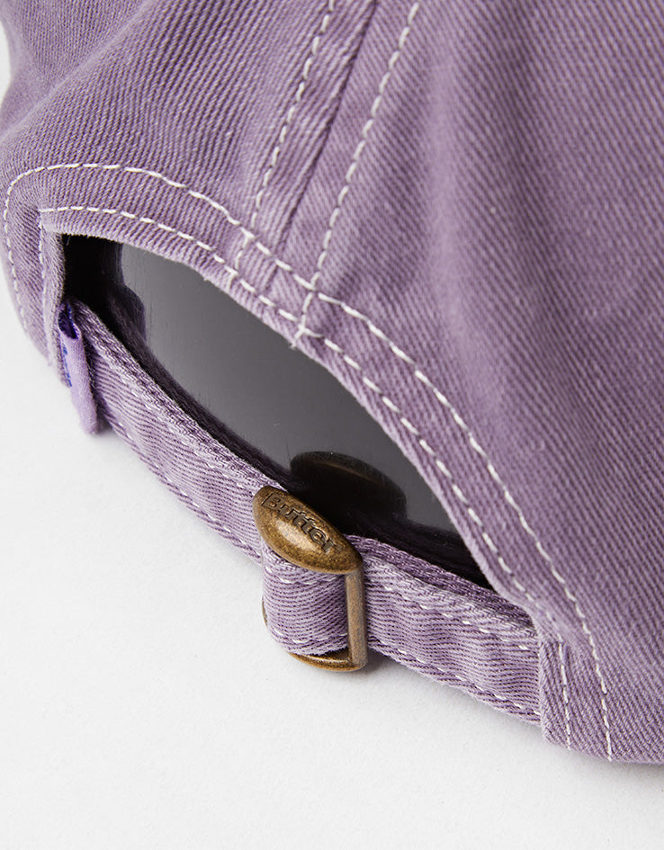 Butter Goods Rounded Logo 6 Panel Cap - Washed Eggplant