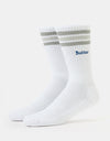 Butter Goods Stripe Crew Socks - White