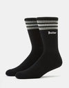 Butter Goods Stripe Crew Socks - Black