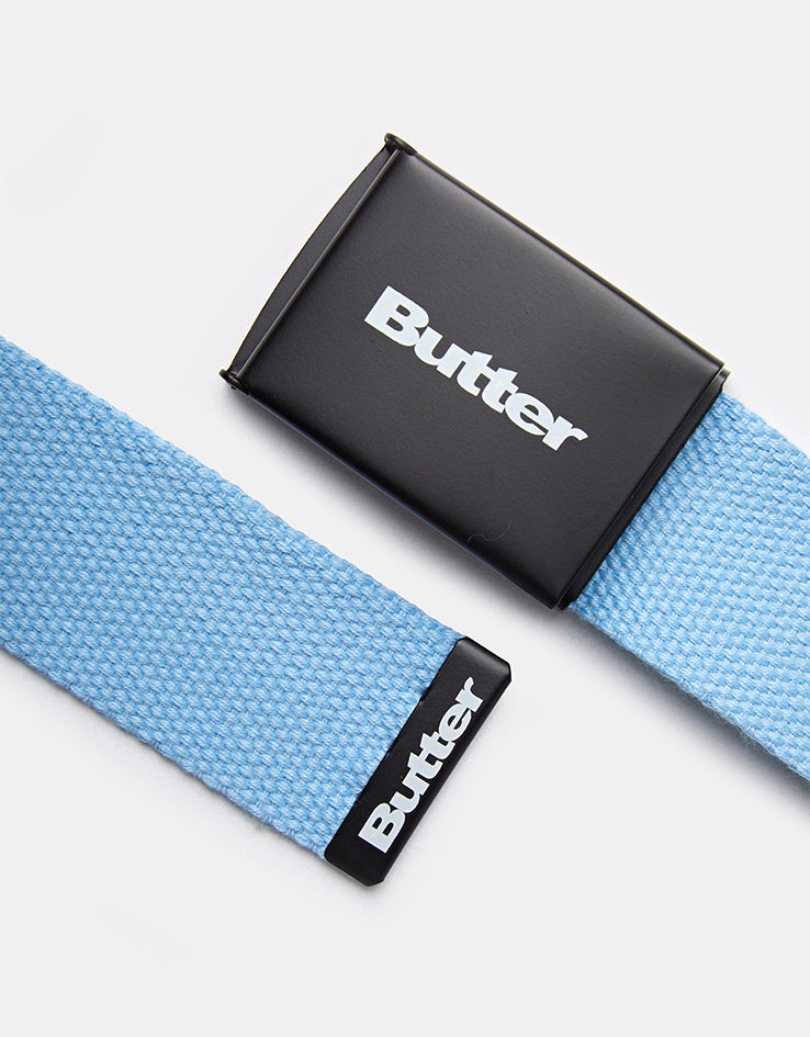 Butter Goods Logo Woven Web Belt - Powder Blue
