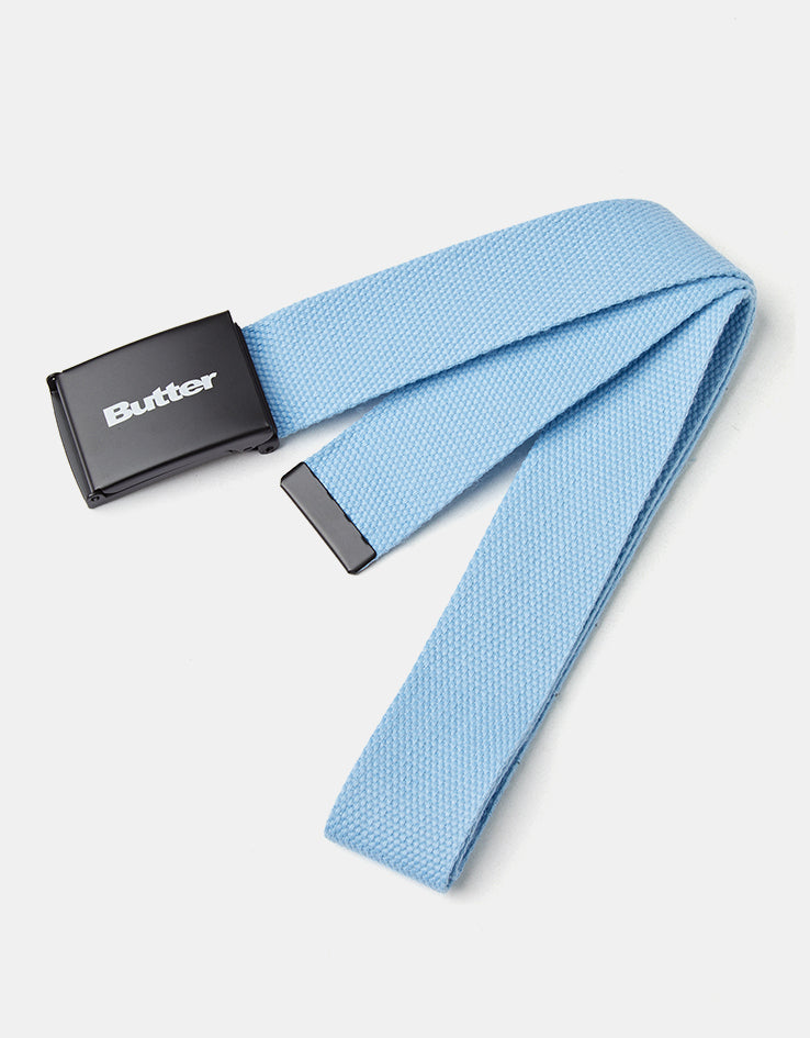 Butter Goods Logo Woven Web Belt - Powder Blue