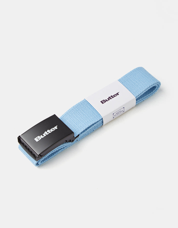 Butter Goods Logo Woven Web Belt - Powder Blue