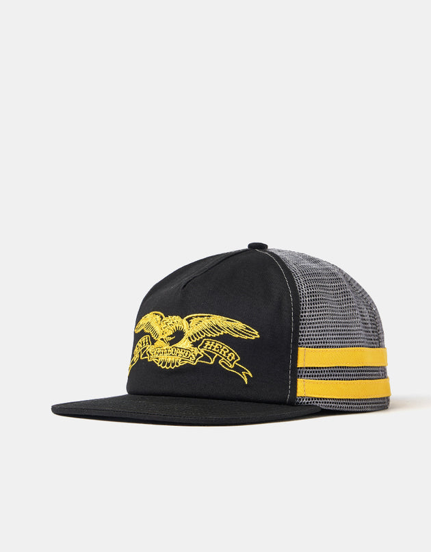 Anti Hero Basic Eagle Mesh Cap - Black/Charcoal/Yellow