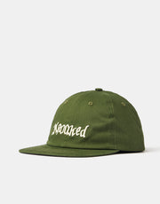 Krooked Double OK Script Cap - Olive/Cream
