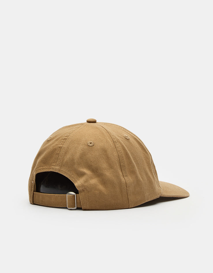 Magenta Bossed Dad Cap - Beige