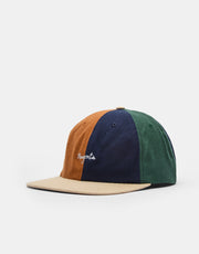 Magenta Panels 6 Panel Cap - Beige