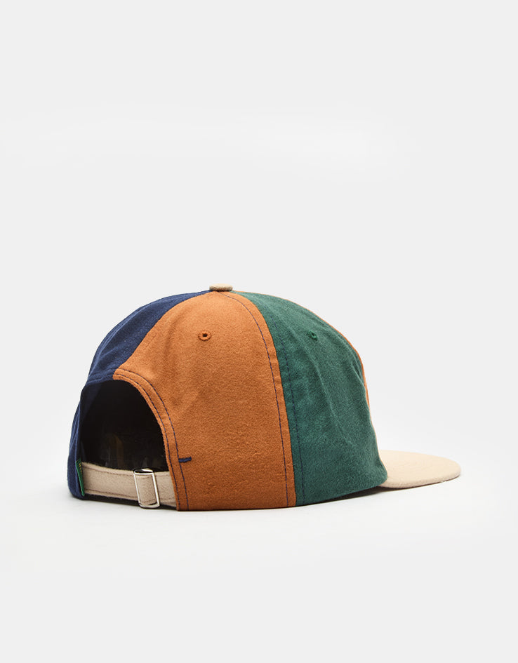 Magenta Panels 6 Panel Cap - Beige