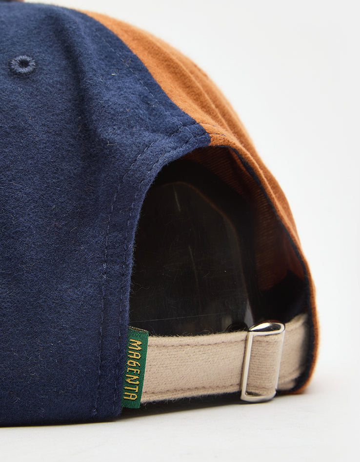Magenta Panels 6 Panel Cap - Beige