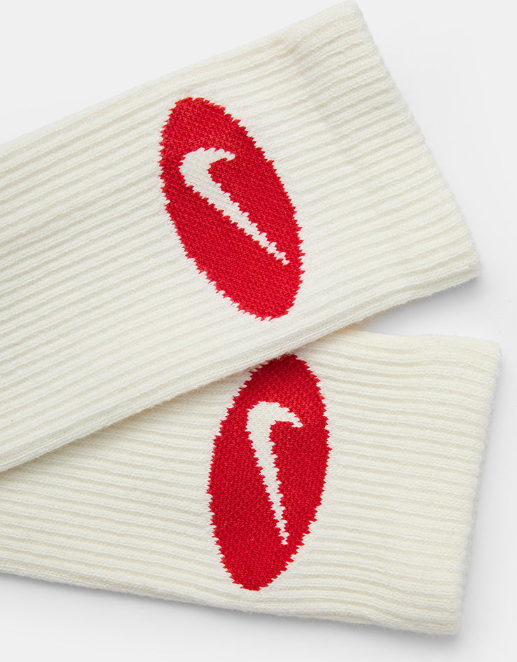 Nike Everyday Plus 3 Pack Crew Socks - Red/Blue Trio