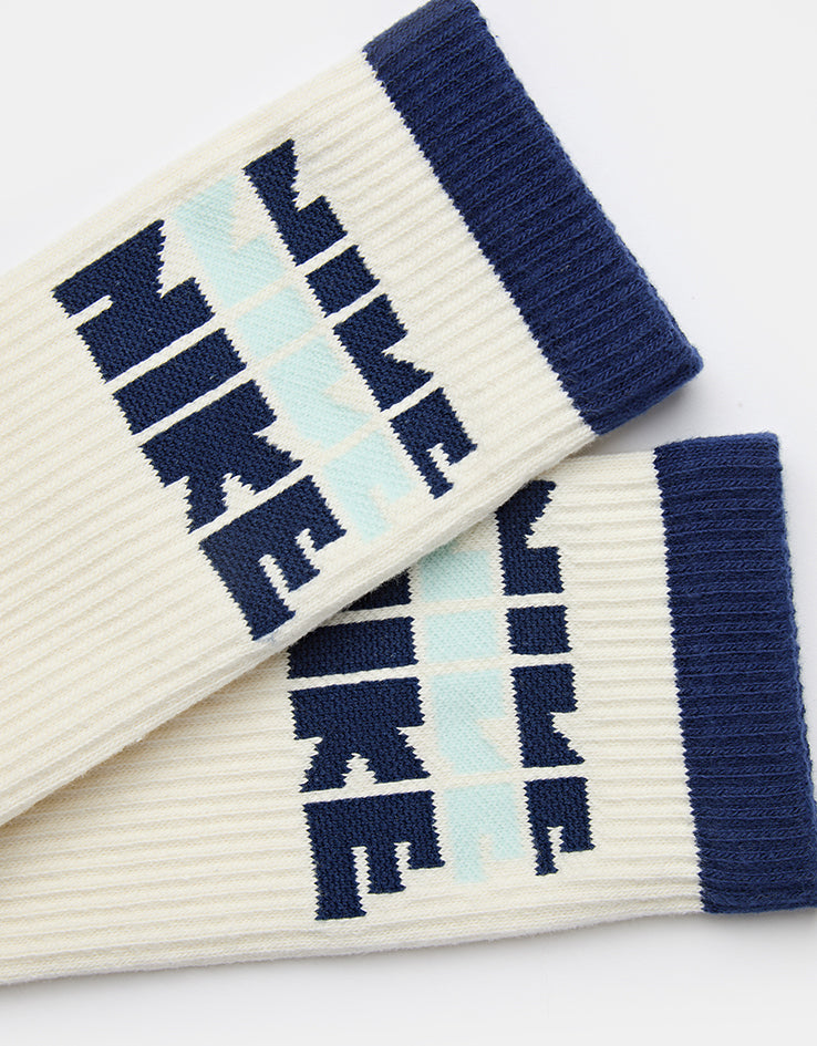 Nike Everyday Plus 3 Pack Crew Socks - Blue/White Trio