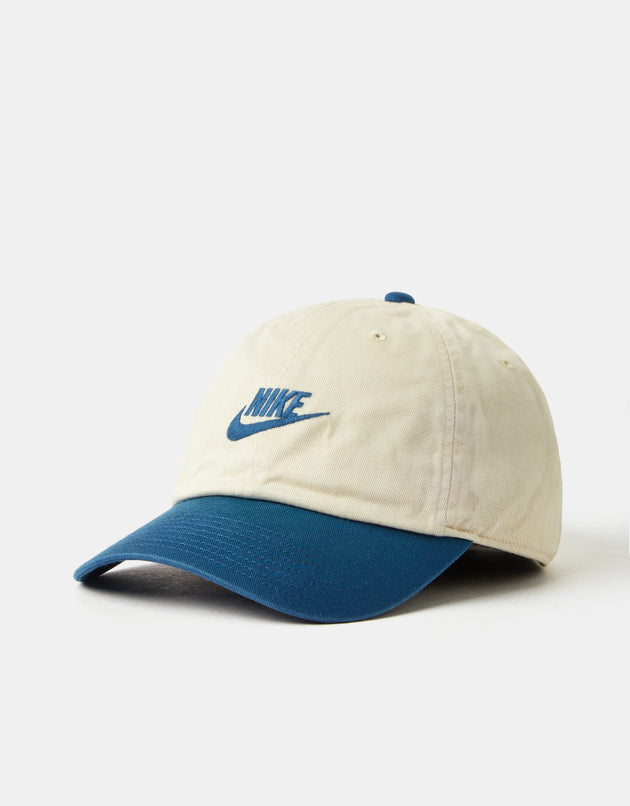 Nike Club Unstructured Futura Wash Cap - Light Khaki/Court Blue/Court Blue