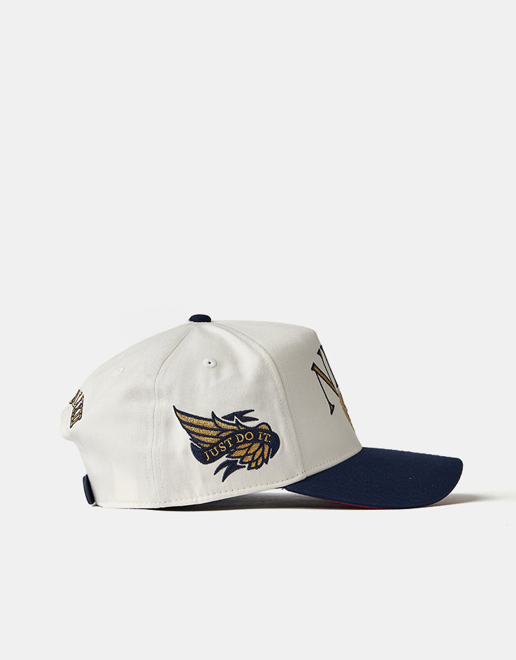 Nike Rise A-Frame Snapback Cap - Sail/Midnight Navy/Team Crimson