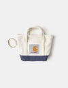 Carhartt WIP Mini Tote Bag Keychain - Natural/Blue