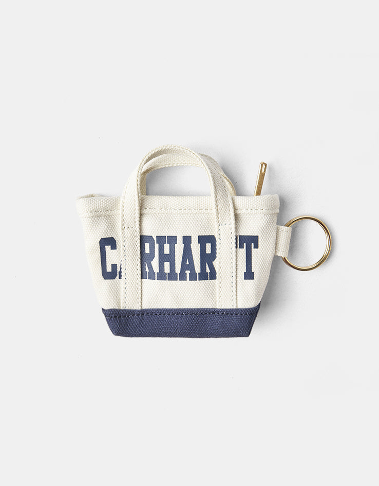 Carhartt WIP Mini Tote Bag Keychain - Natural/Blue
