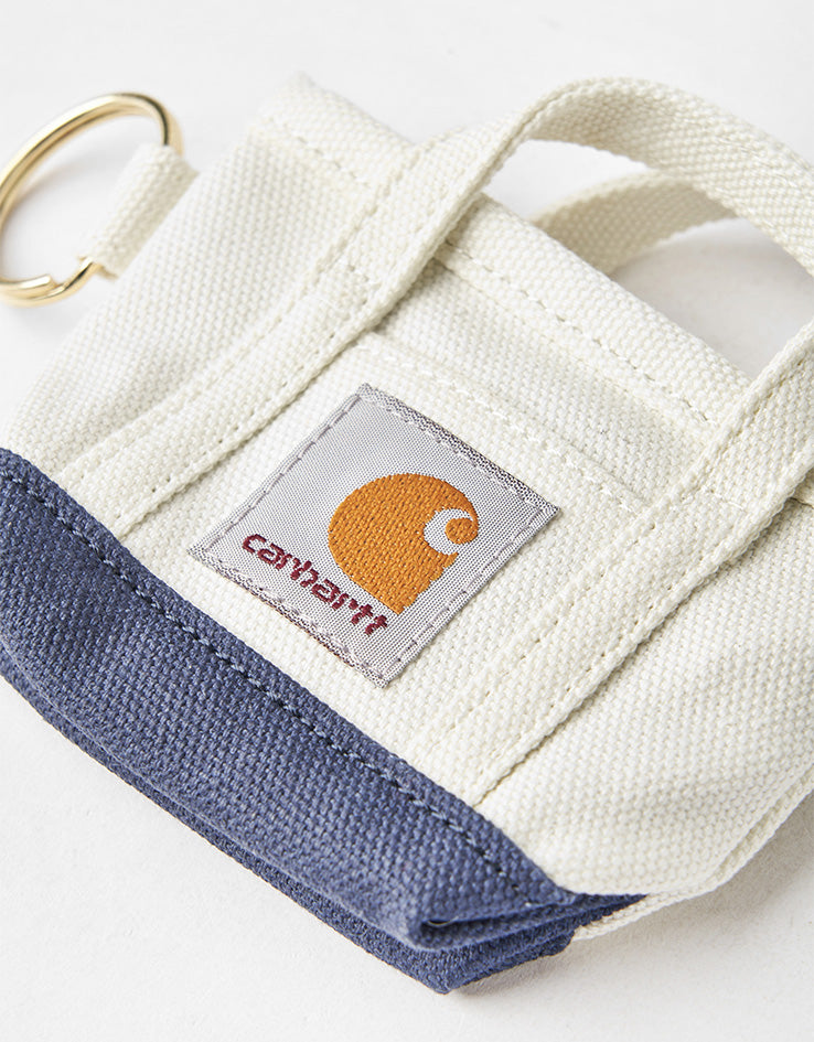 Carhartt WIP Mini Tote Bag Keychain - Natural/Blue