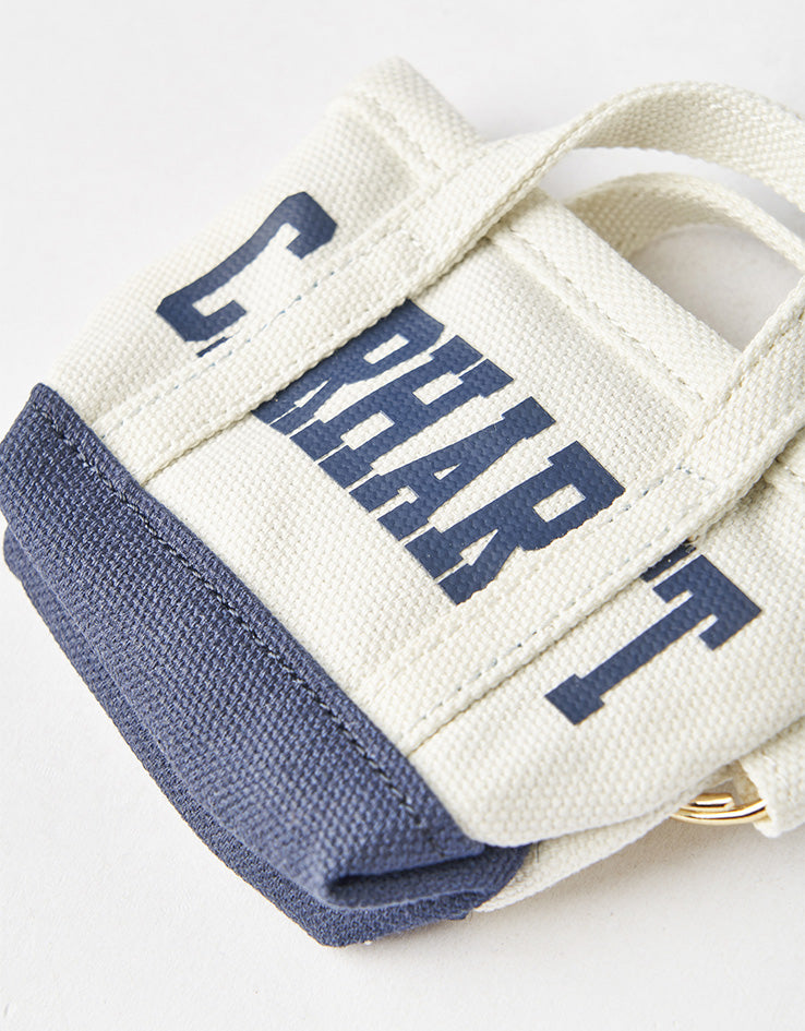 Carhartt WIP Mini Tote Bag Keychain - Natural/Blue